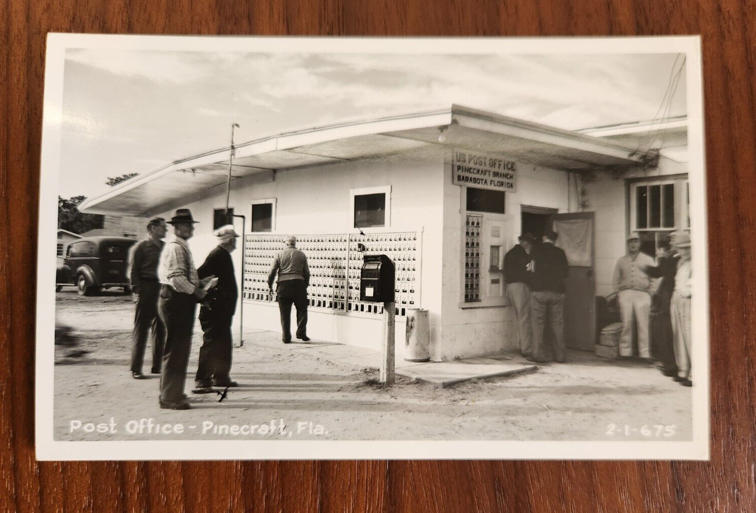 RPPC Real Photo Postcard Post Office PINECRAFT FLORIDA Sarasota Springs