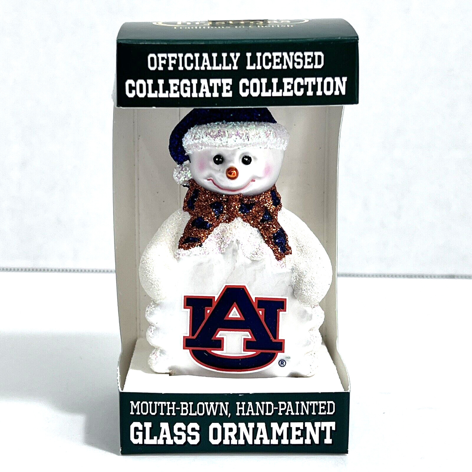 Auburn Snowman Mercks Family Old World Christmas Mouth-Blown Glass Ornament