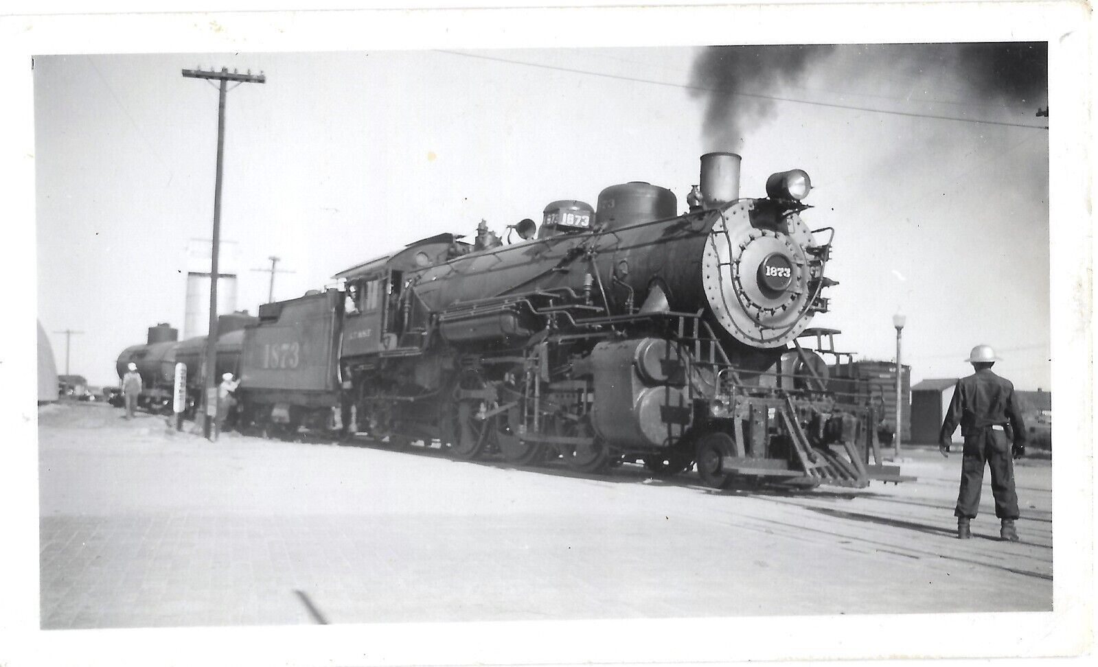 Old Train Photograph Circa 1950 Engine Number 1873