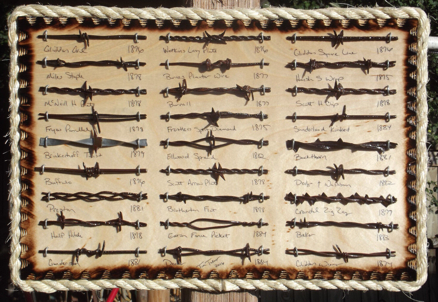 Antique Barbed Wire Display 27 cuts Authentic Barbwire Collection 