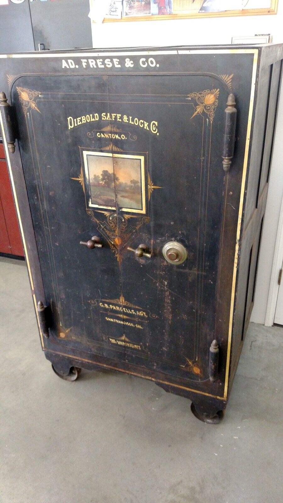 DIEBOLD SAFE Large Double Door, Vintage Antique