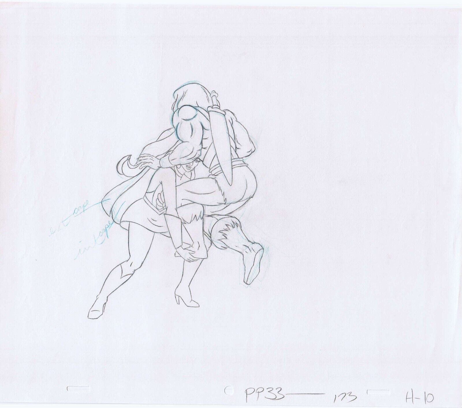 She-Ra He-Man 1985 Original Art w/COA Animation Production Pencils PP33-173 H-10