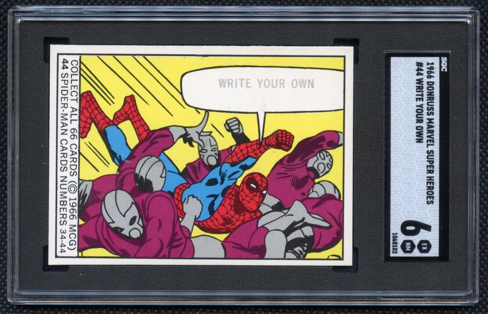 1966 Donruss Marvel Spider-Man Rookie #44 SGC 6