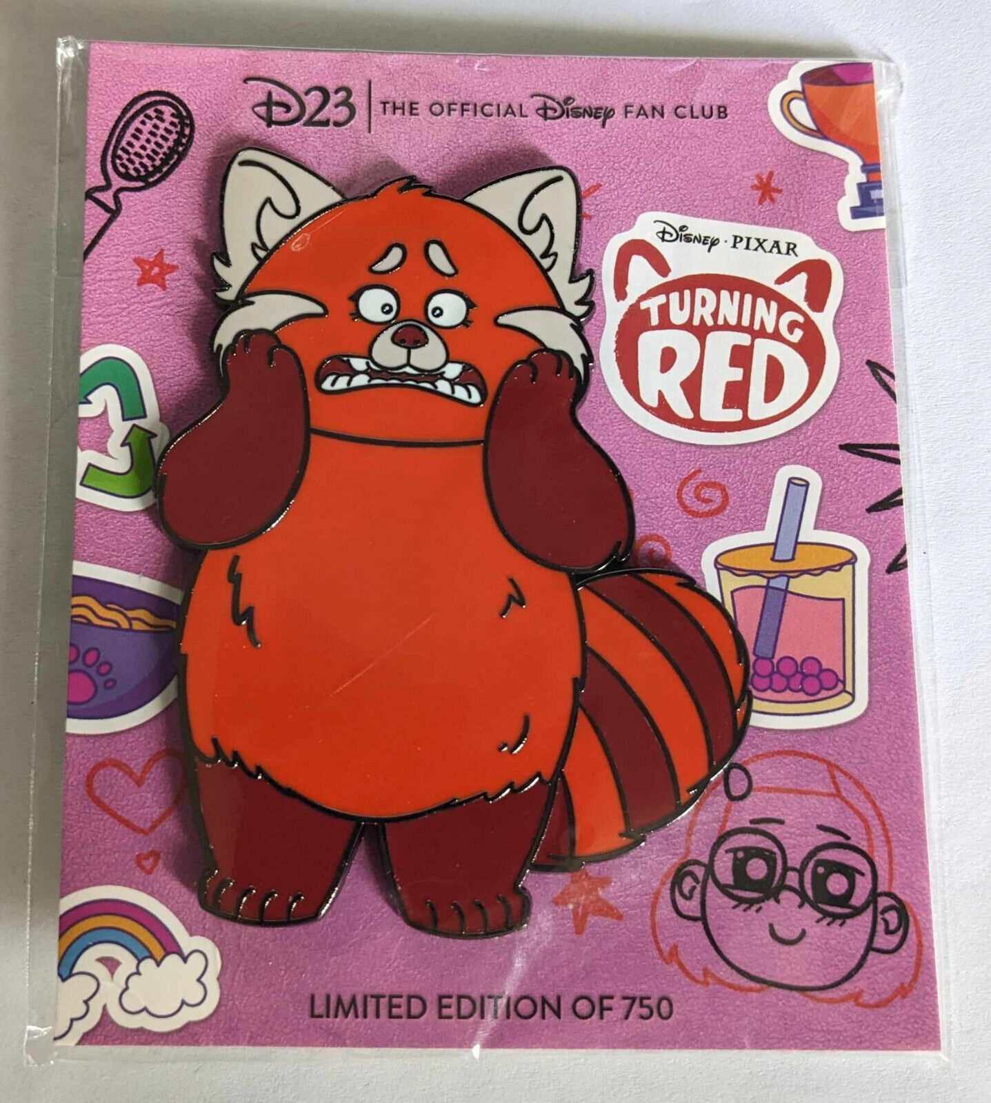 Disney Pin #149856 - D23- Meilin Lee as Red Panda - Turning Red - Jumbo - LE 750