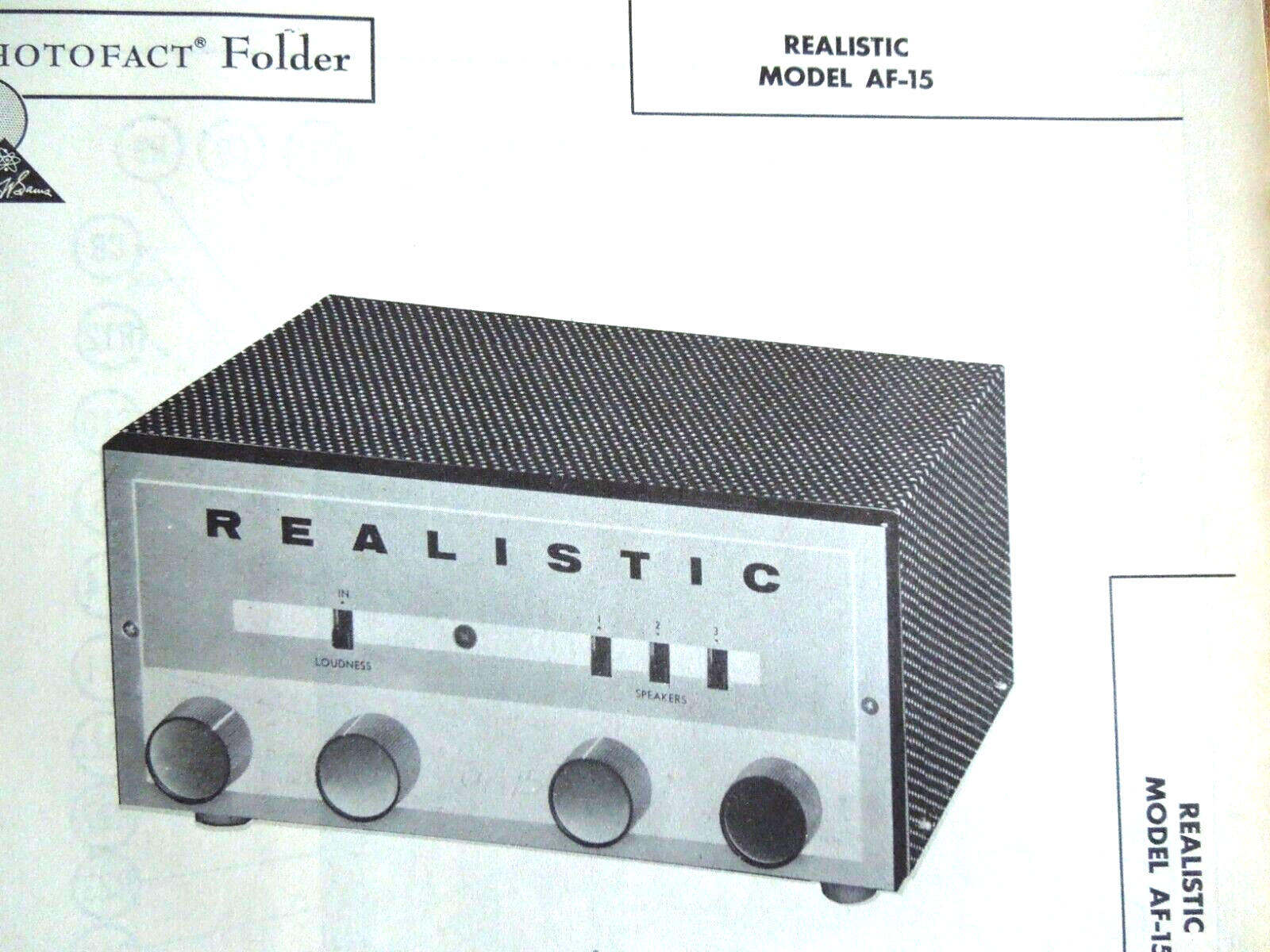 Original Sams Photofact Manual  REALISTIC AF-15 (500)