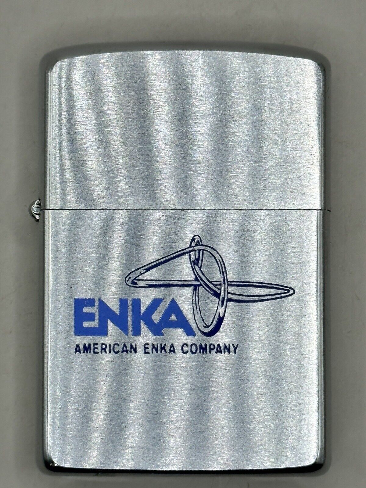 Vintage 1971 American Enka Company Advertising Chrome Zippo Lighter NEW