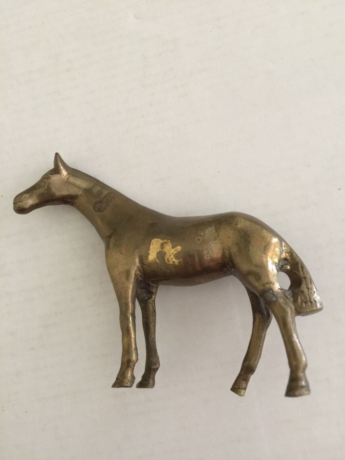 Antique / Vintage Solid Brass Miniature horse Statue 4\