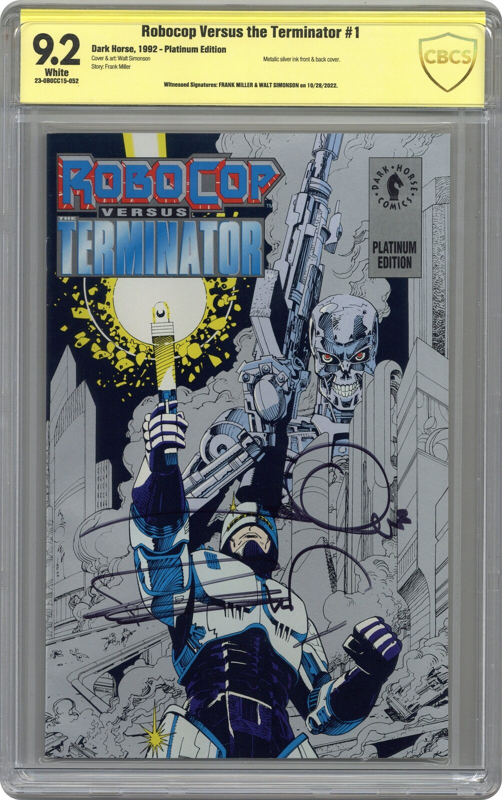 Robocop vs. Terminator Platinum Edition #1 CBCS 9.2 SS Miller/Simonson 1992