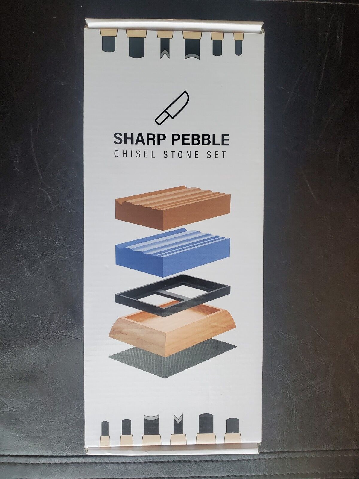 Sharp Pebble CHISEL Whet Stone Set New in Box