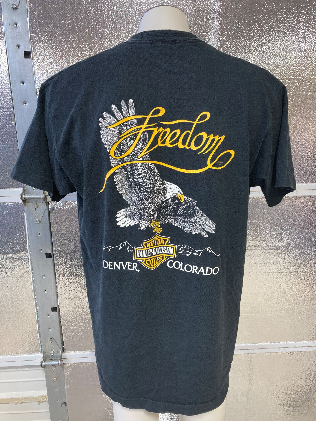 Harley Davidson Vintage Shirt - Mens XL - 1992 Freedom Ride Jerrys Kids Denver