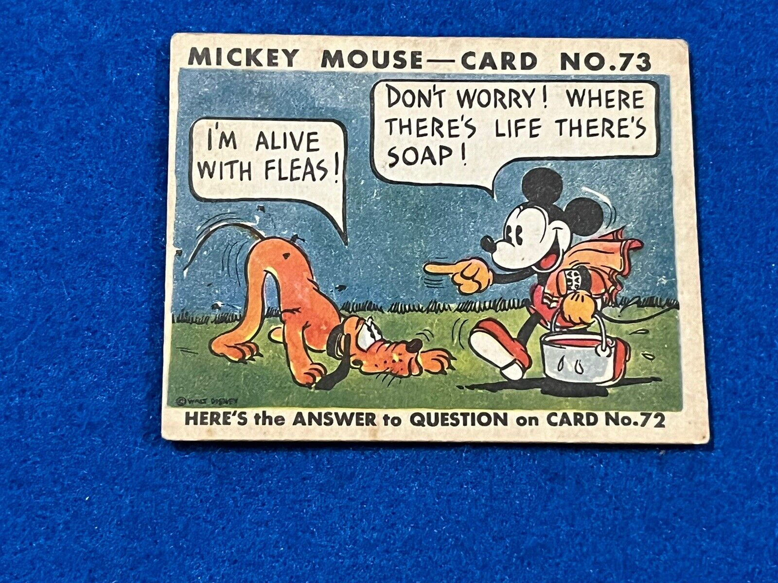 1935 Mickey Mouse Non Sports Card VG #73 Walt Didney Gum Inc