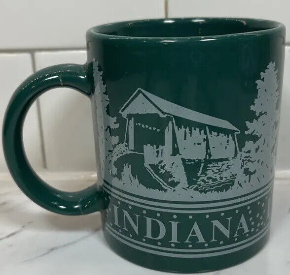 Indiana Covered Bridge Coffee Mug Green