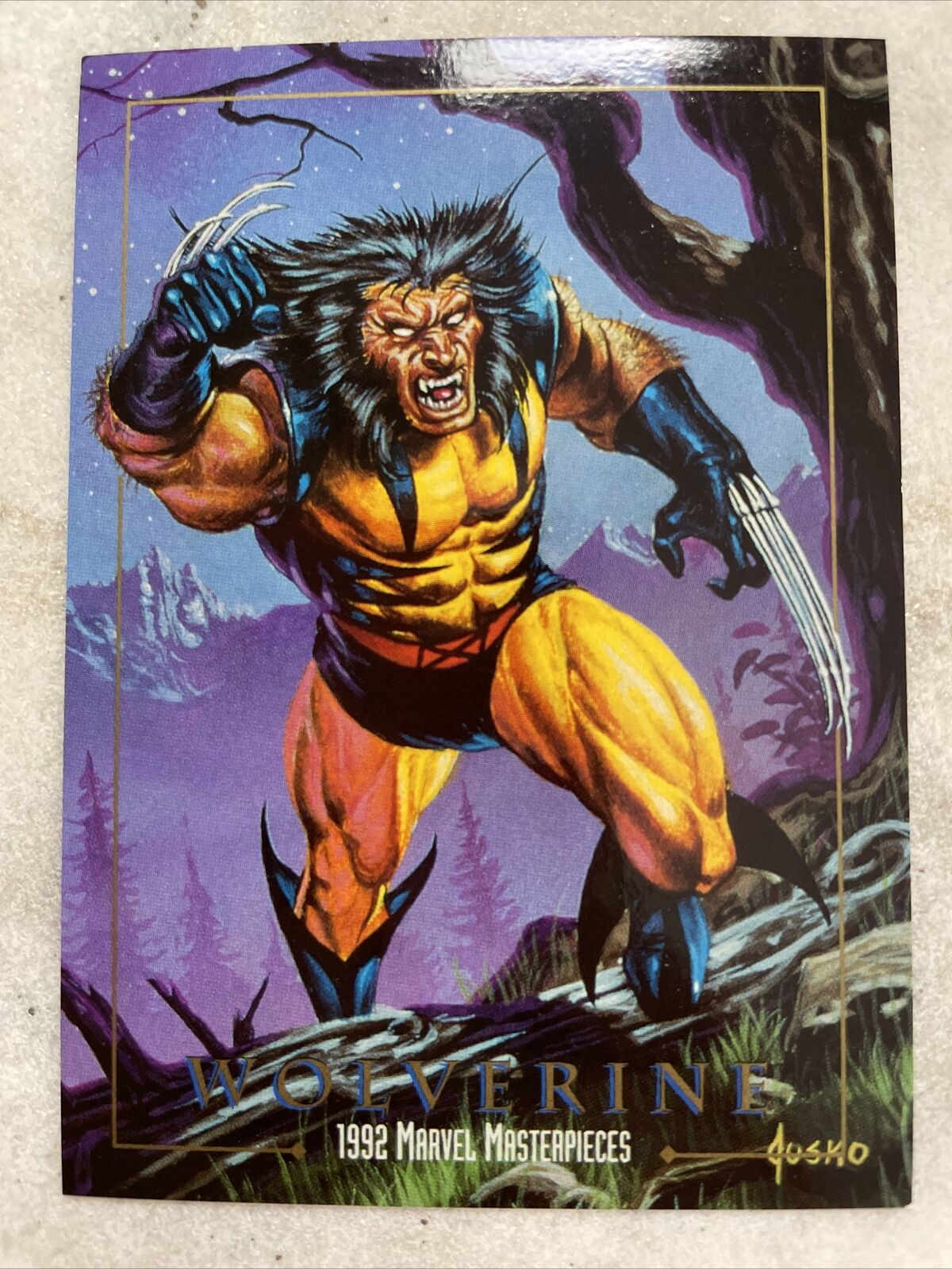 WOLVERINE 1992 Marvel Masterpieces NM Condition BLUE BACK PROMO CARD/RARE