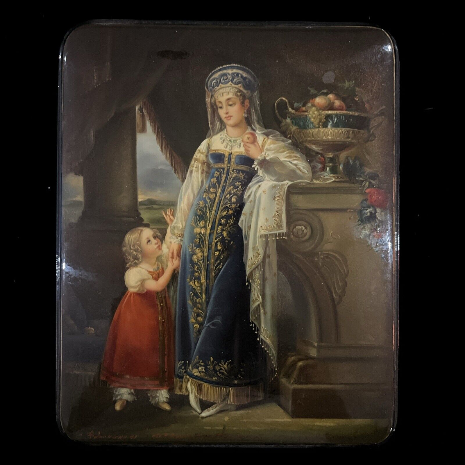 museum quality Russian lacquer miniature.\