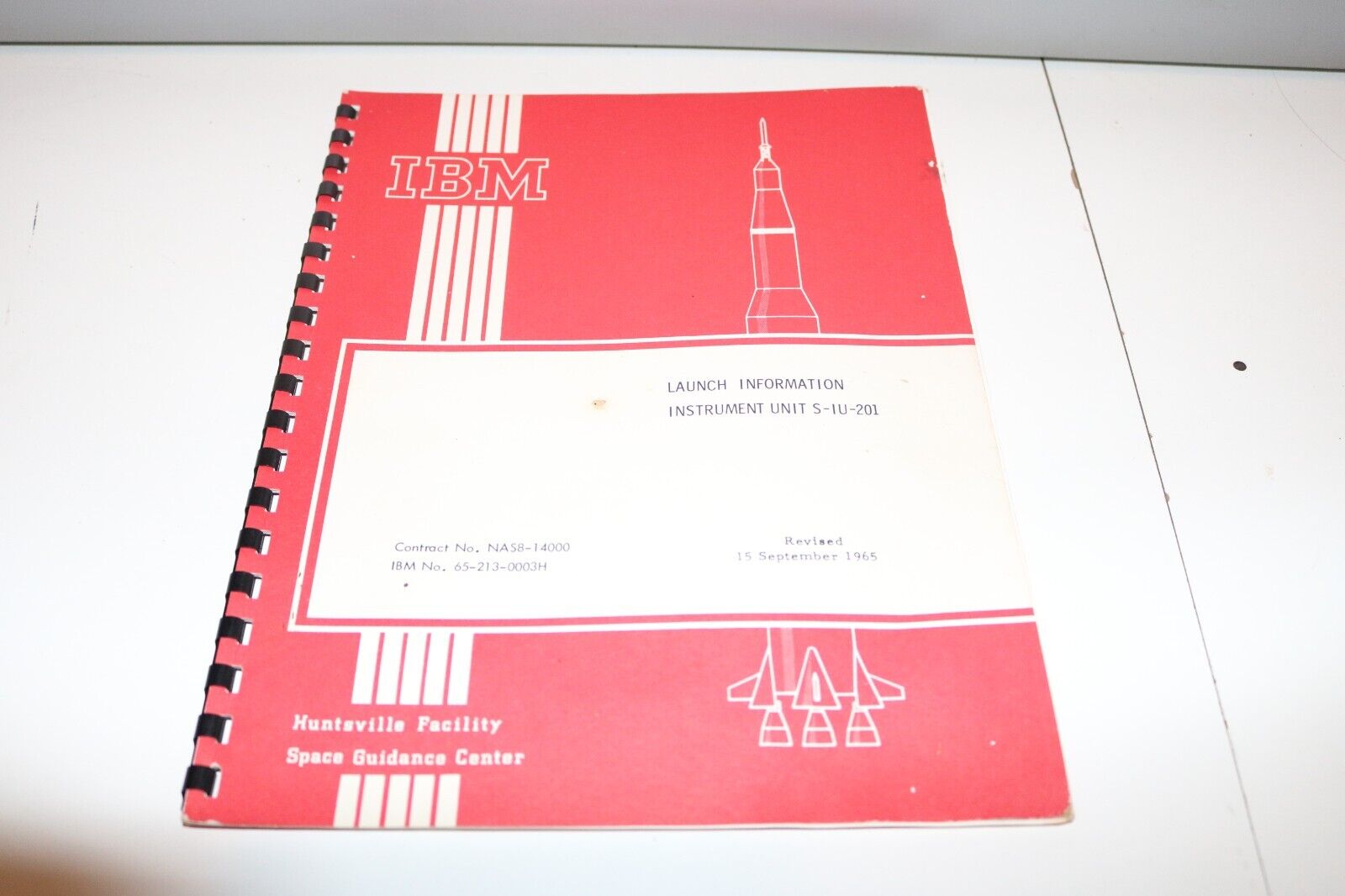 ORIGINAL 1965 NASA IBM SATURN Launch Information Instrument Unit S-IU-201 Book