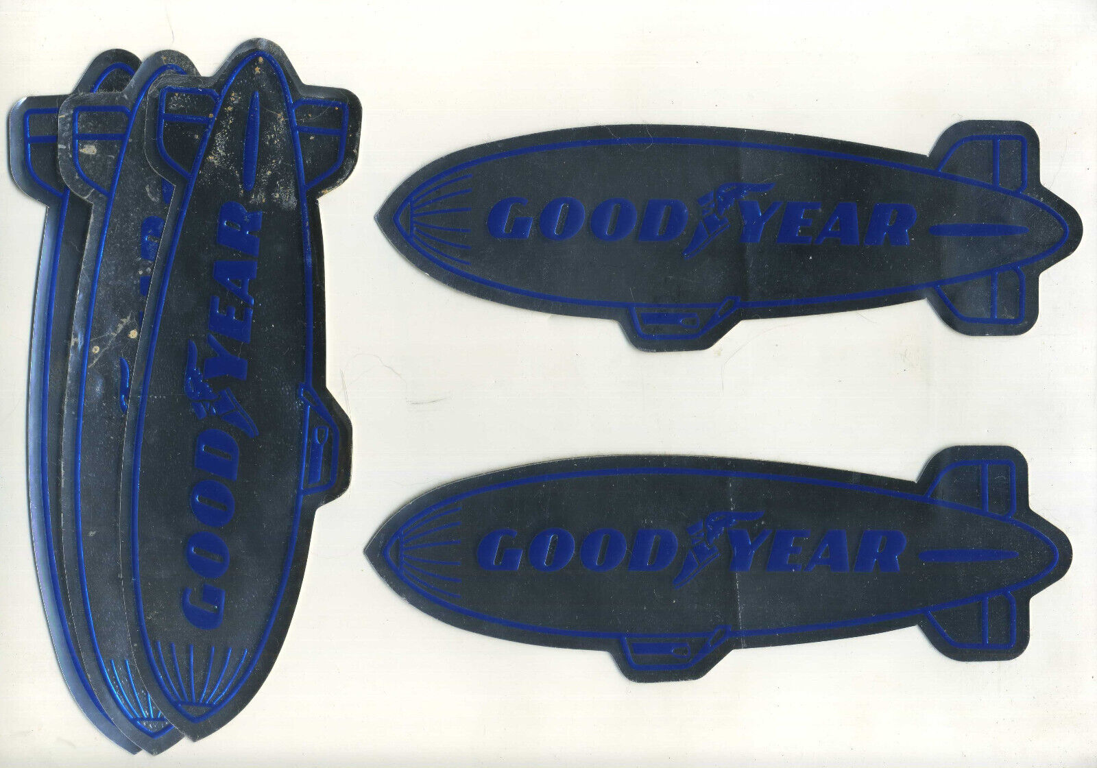Vintage Lot 6 Goodyear Blimp Tire decal Sticker Foil Decals