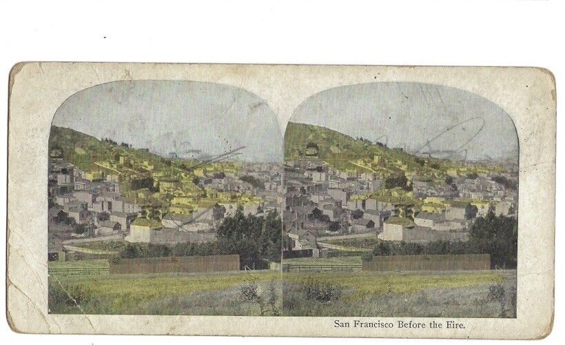 c1880s San Francisco Before The Fire California CA Stereoview Card