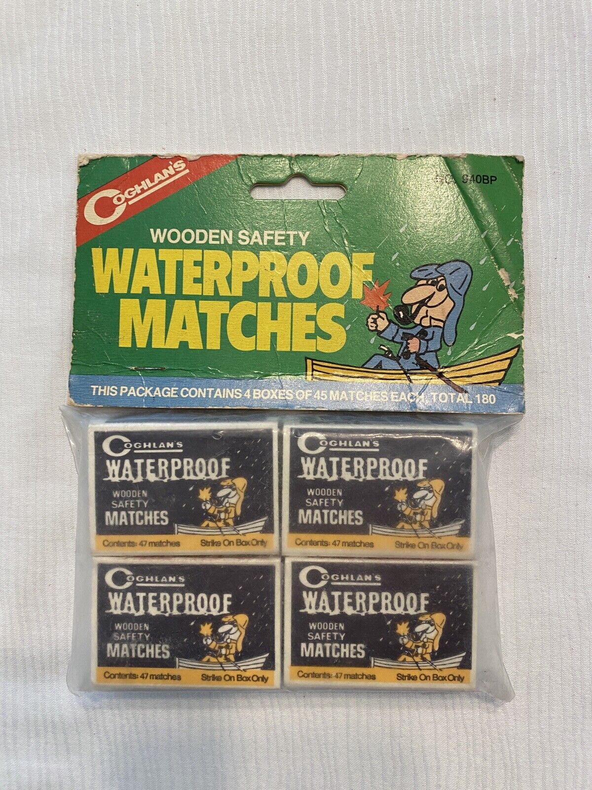 Coghlan\'s Waterproof Wooden Safety Matches 4 Boxes of 47 Vintage Camp Survival