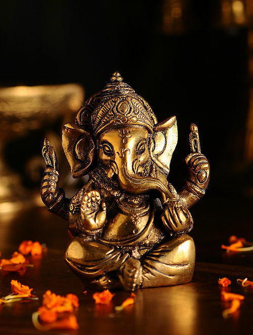  Beautiful Ganesh Statue Brass Sculpture Ganesha Lord Hindu God Diwali Christmas