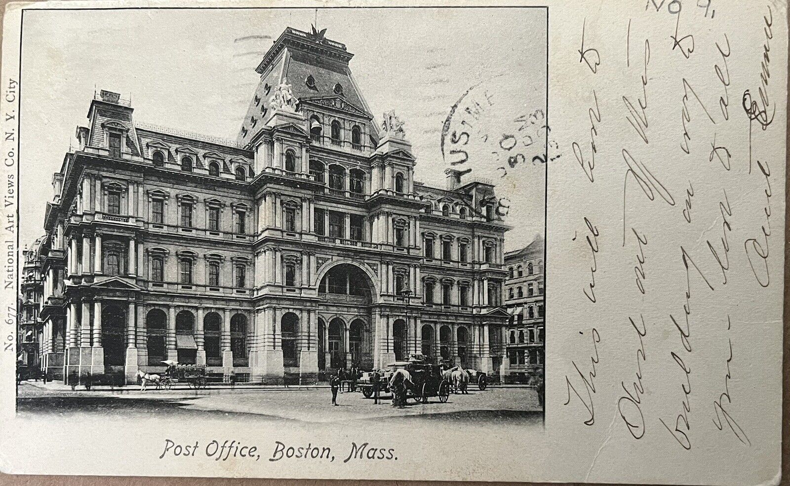 Boston Post Office Frank Sleeper Massachusetts Antique Vintage Postcard c1900