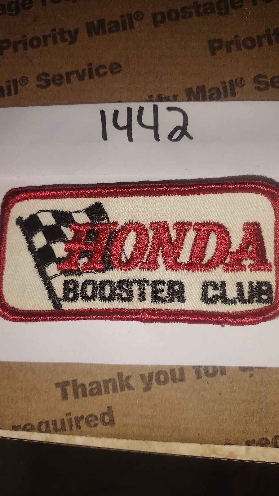 vintage sew on patch Honda Booster Club