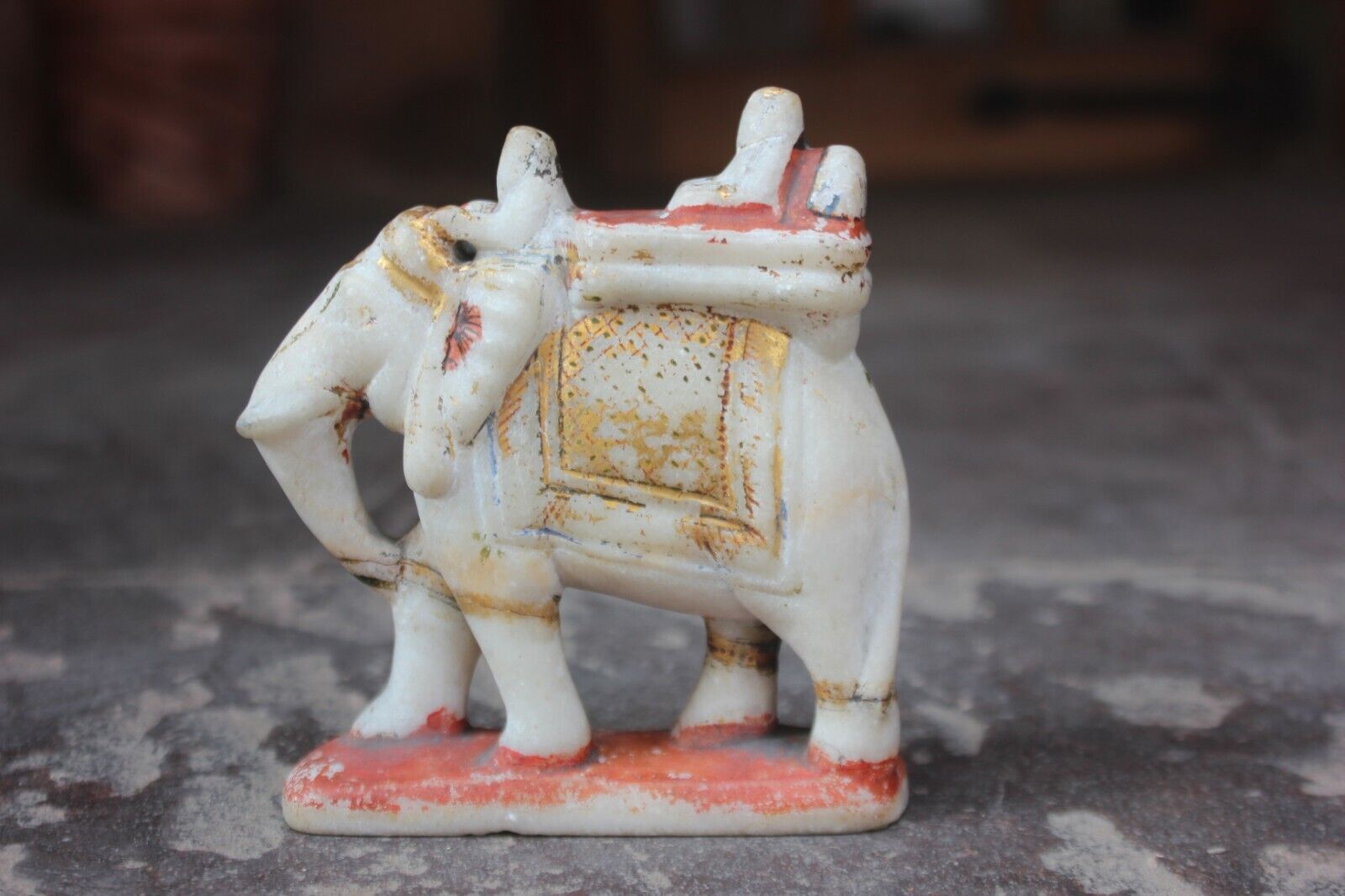 antique marble elephant temple collectable vintage decorative art jain temple