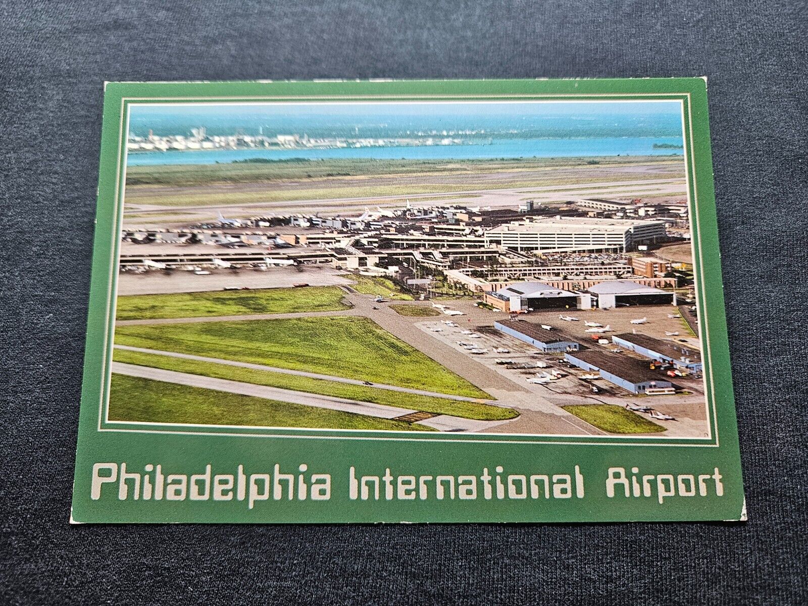 Postcard PHI Philadelphia International Airport Low Aerial View PA Pennsylvania