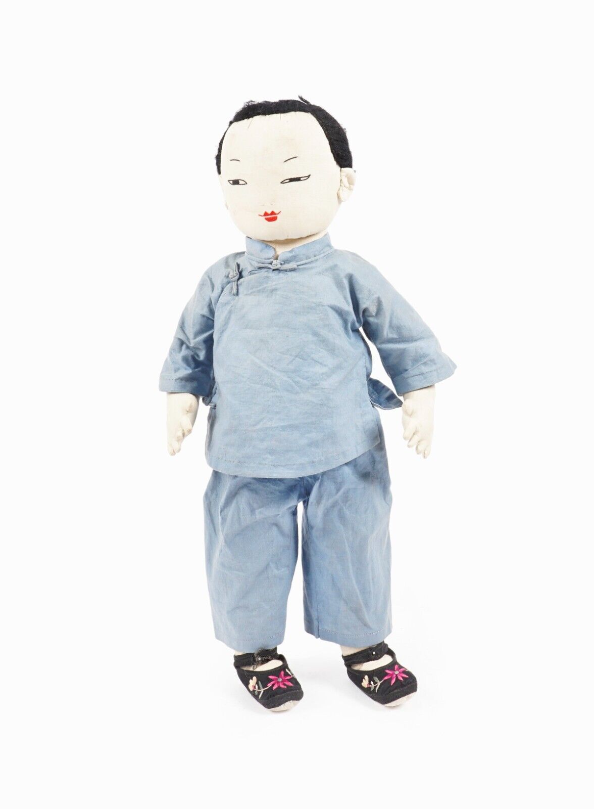 Ada Lum Handmade Art Cloth Doll Soft Sculpture Farmer's Wife Chinese Japanese
