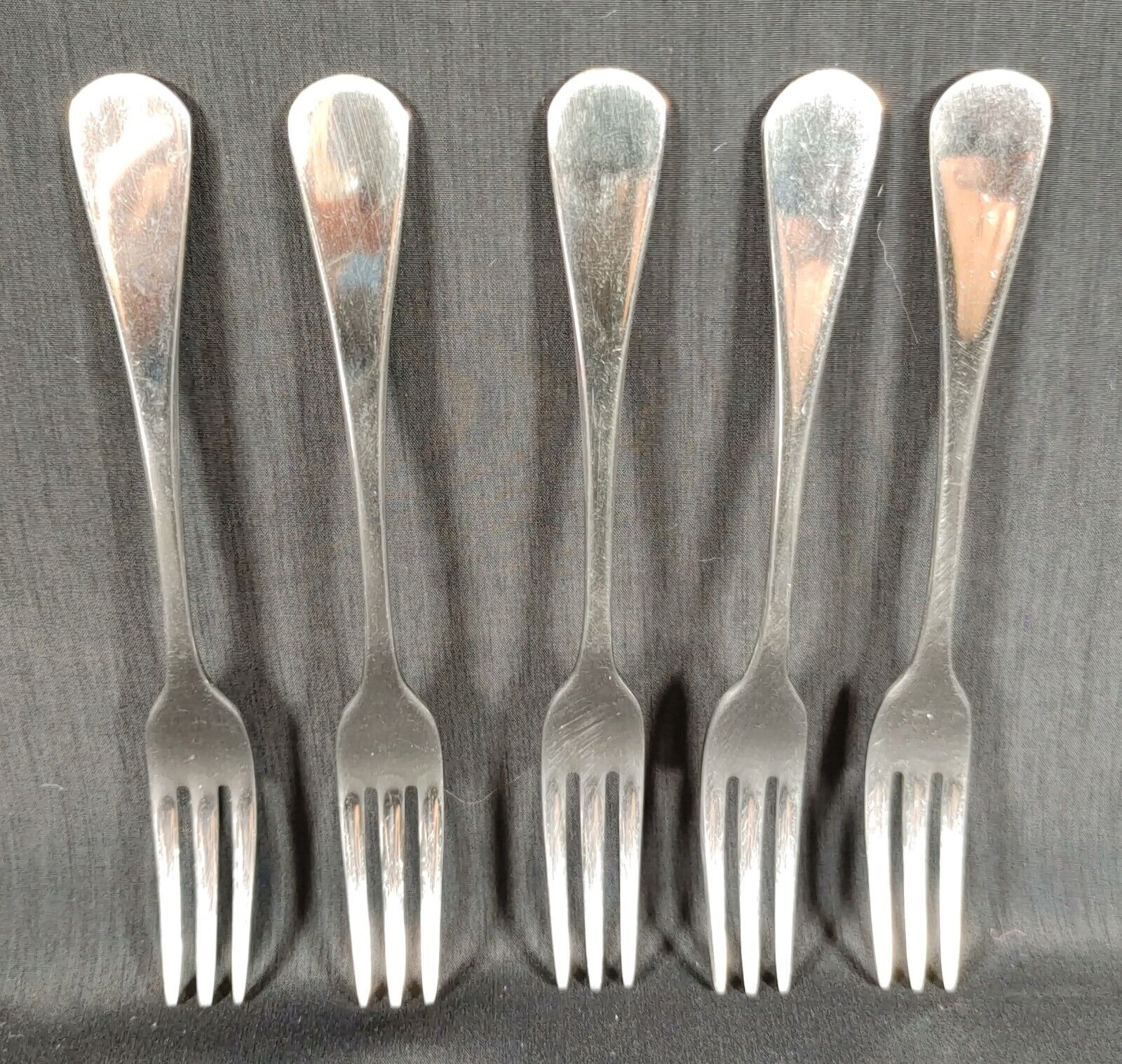 5 Stainless 18/10 Cocktail or Seafood Forks by Dansk in the Silhouette Pattern