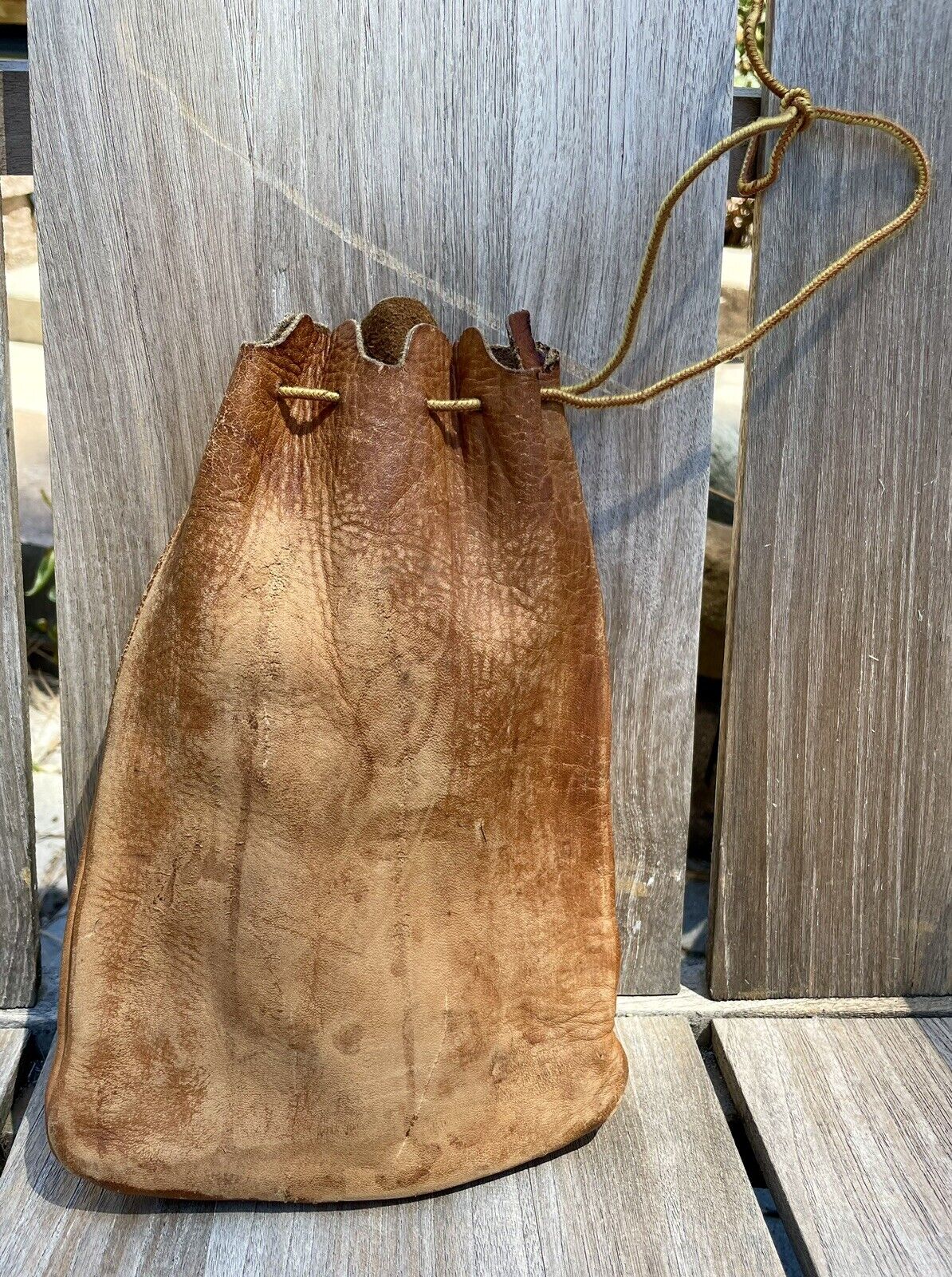 Vintage Medicine Bag DEERSKIN Leather  Native American Pouch 11” X 7”