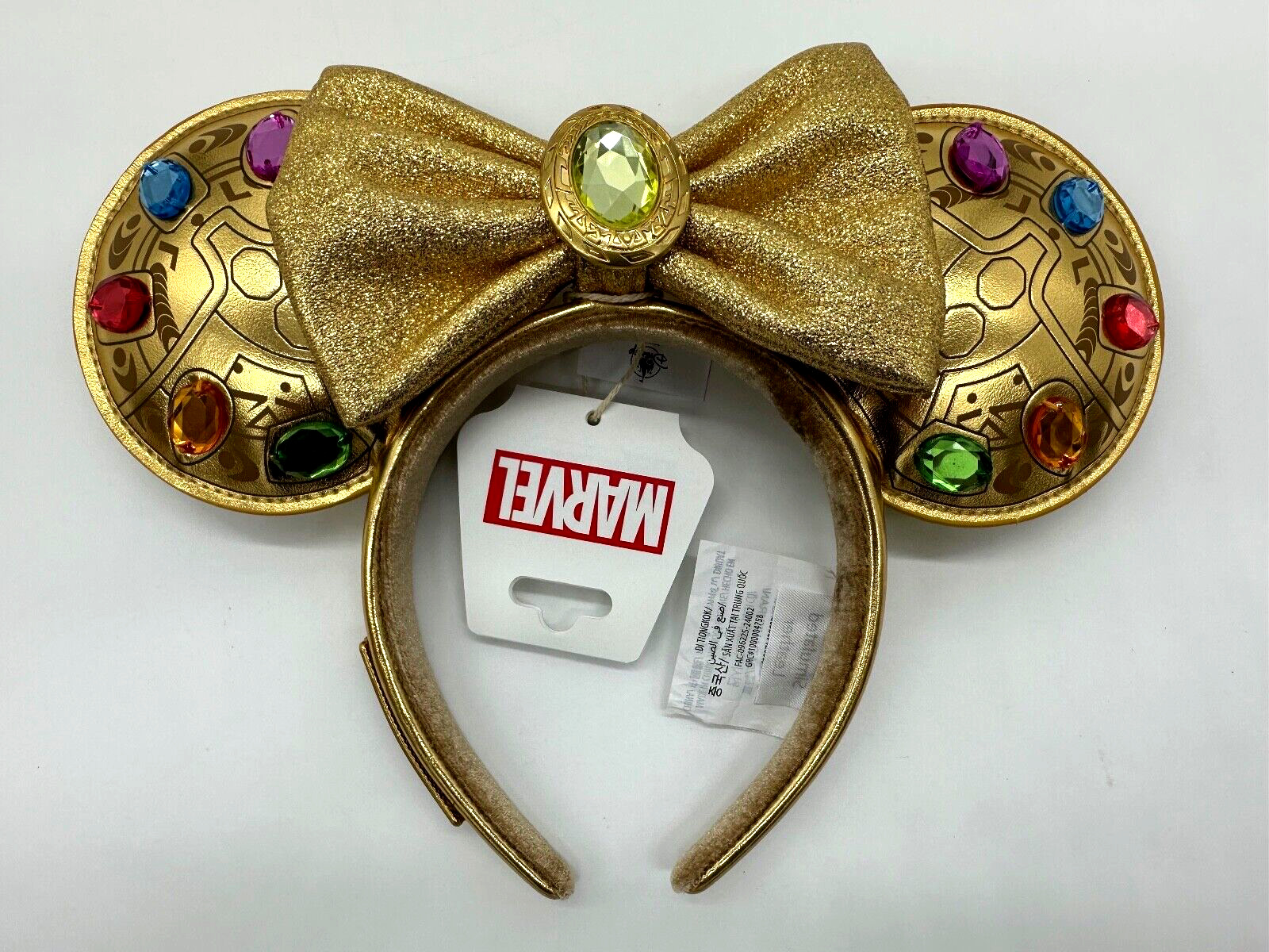 Disney Parks Marvel Infinity Stones Gauntlet Loungefly Ears Headband NWT 2024