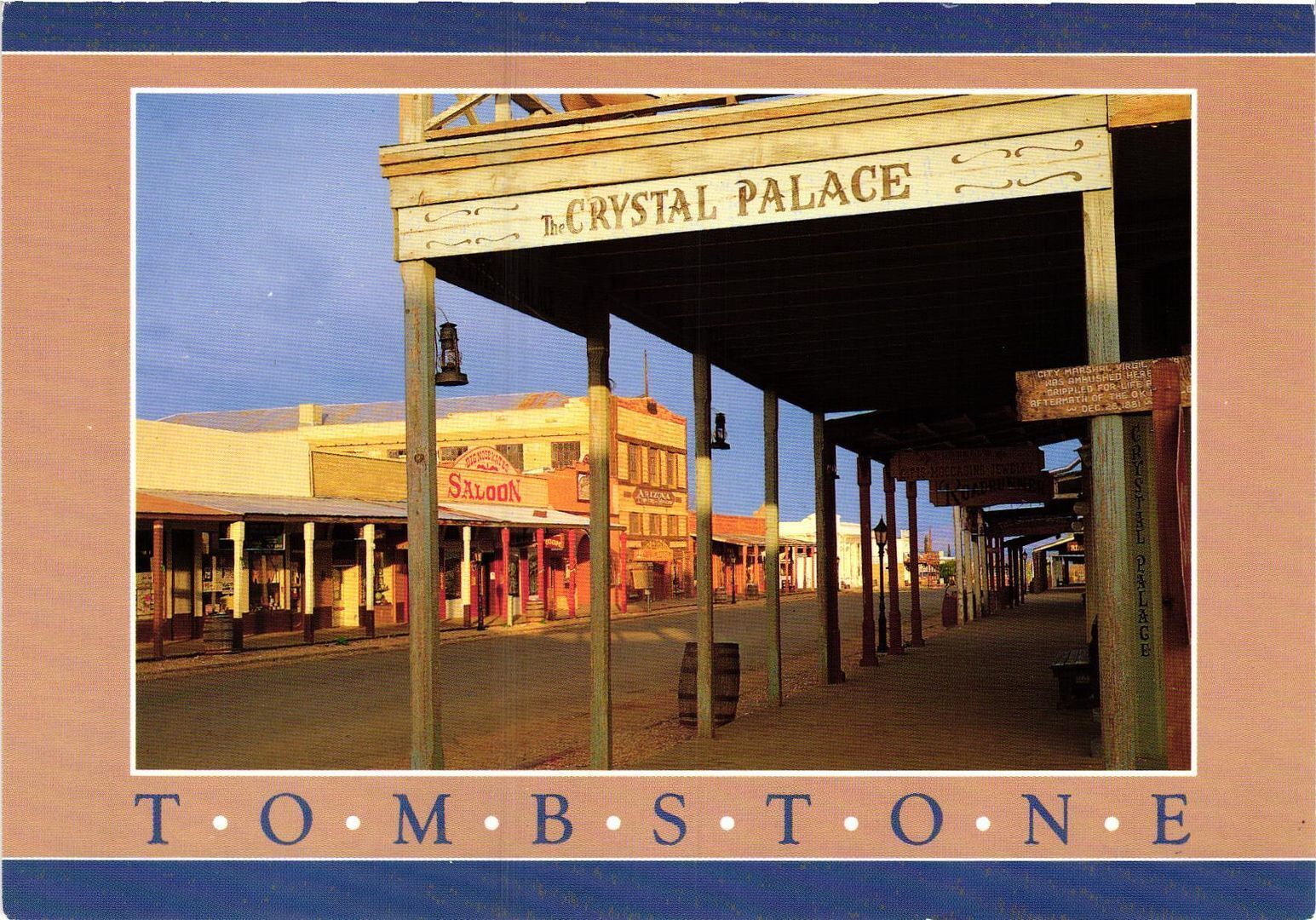 Vintage Postcard 4x6- Crystal Palace, Tombstone, AZ. 1960-80s