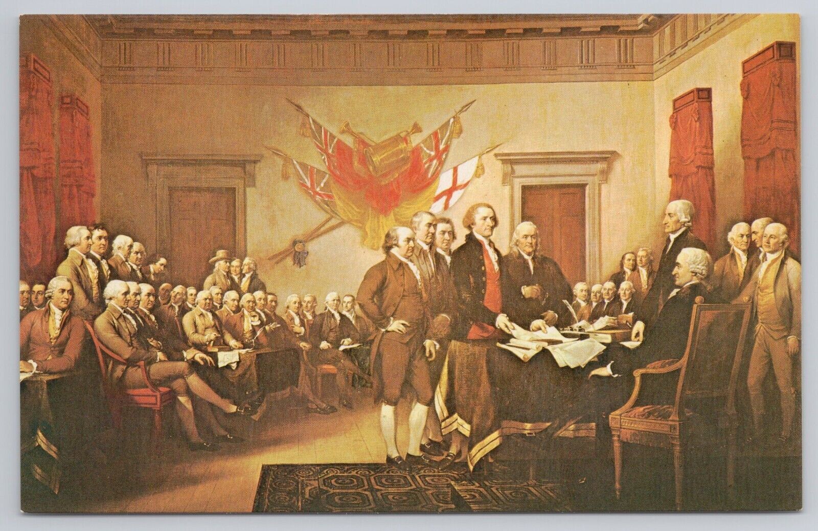 Postcard Signing of the Declaration of Independence Painting by John Tumbrull