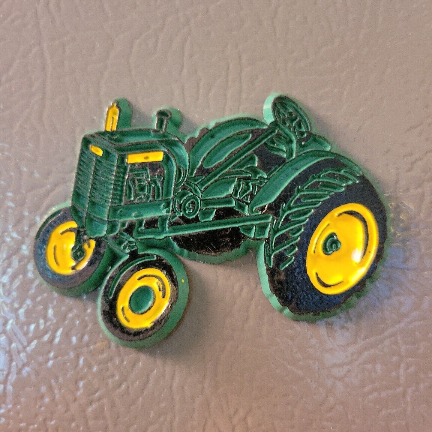 Vintage John Deere Style Antique Tractor Magnet 