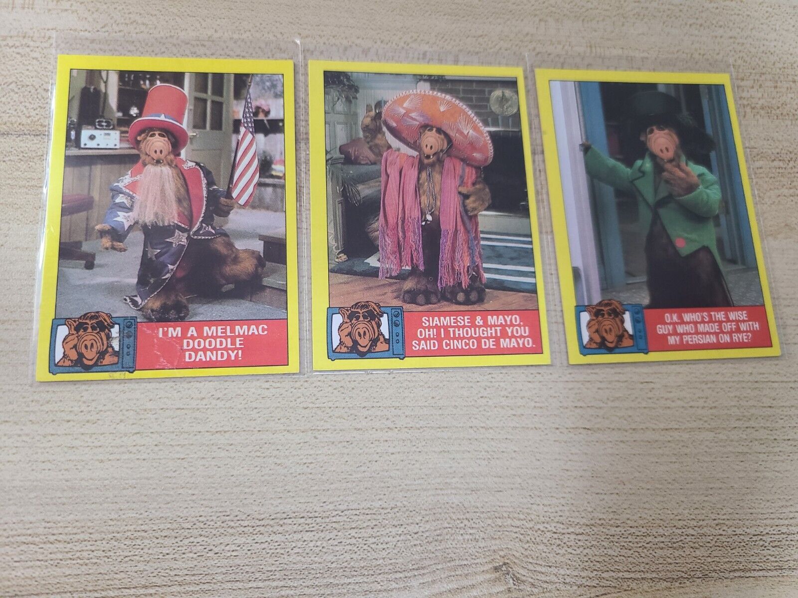 1987 Topps Alf 3 Card Lot (Card Numbers 36, 39 & 45)