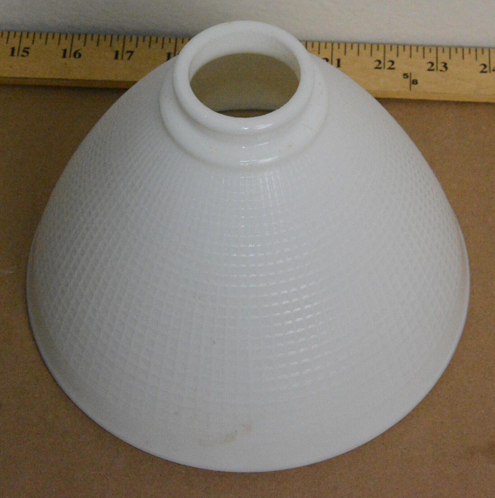 Vintage White Milk Glass Torchiere Floor Lamp Shade Diffuser 8\