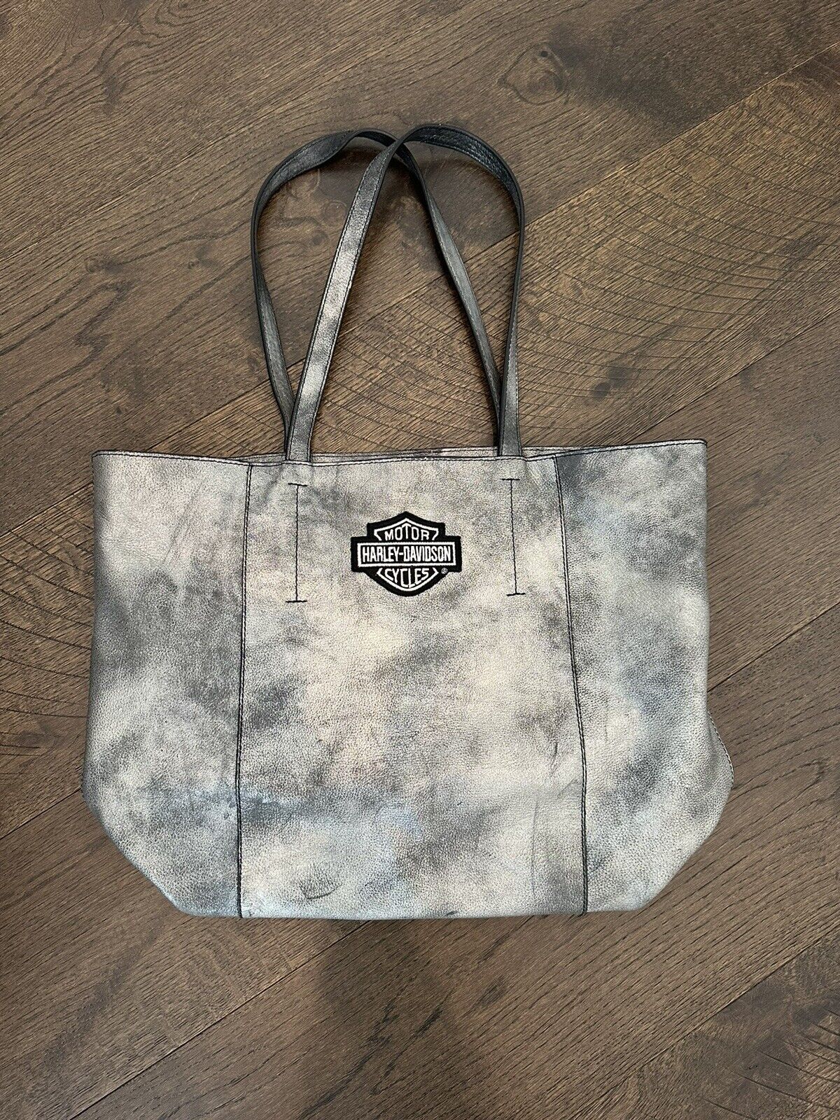 Harley Davidson Motorcycles Genuine Large Heavy Duty Leather Tote Bag