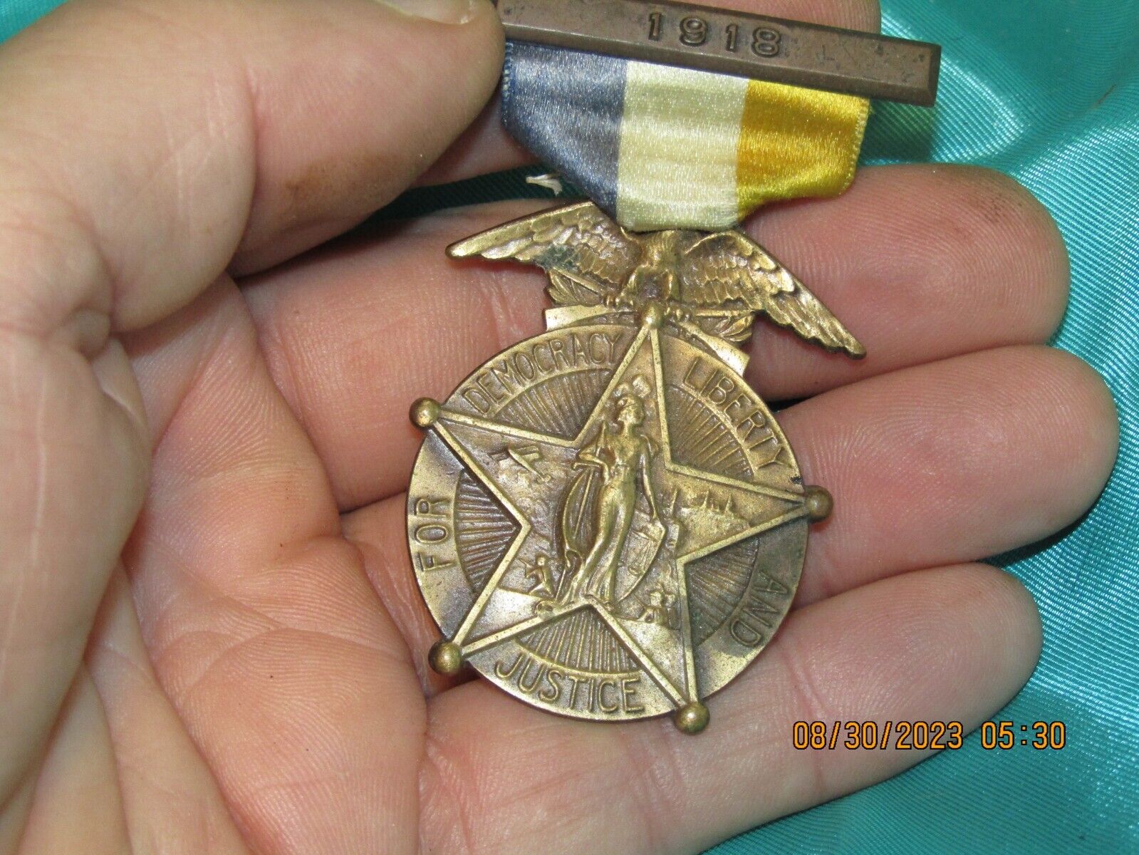 SUPER NICE CONDITION NAMED WWI MEDAL ROCHESTER, NEW YORK VICTORY NAMED