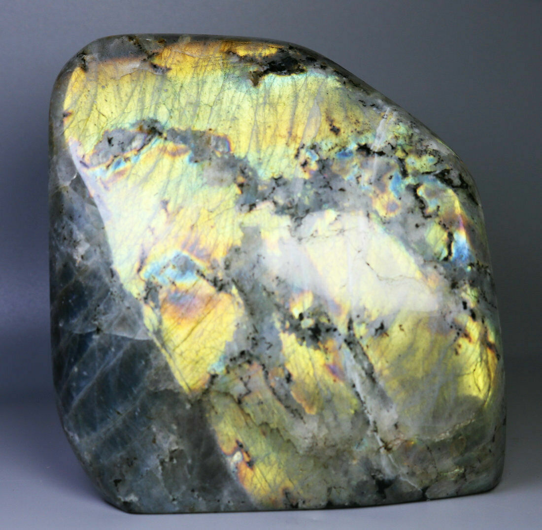 3.77lb NATURAL Rainbow Labradorite Crystal Stone Polished Stone Madagascar