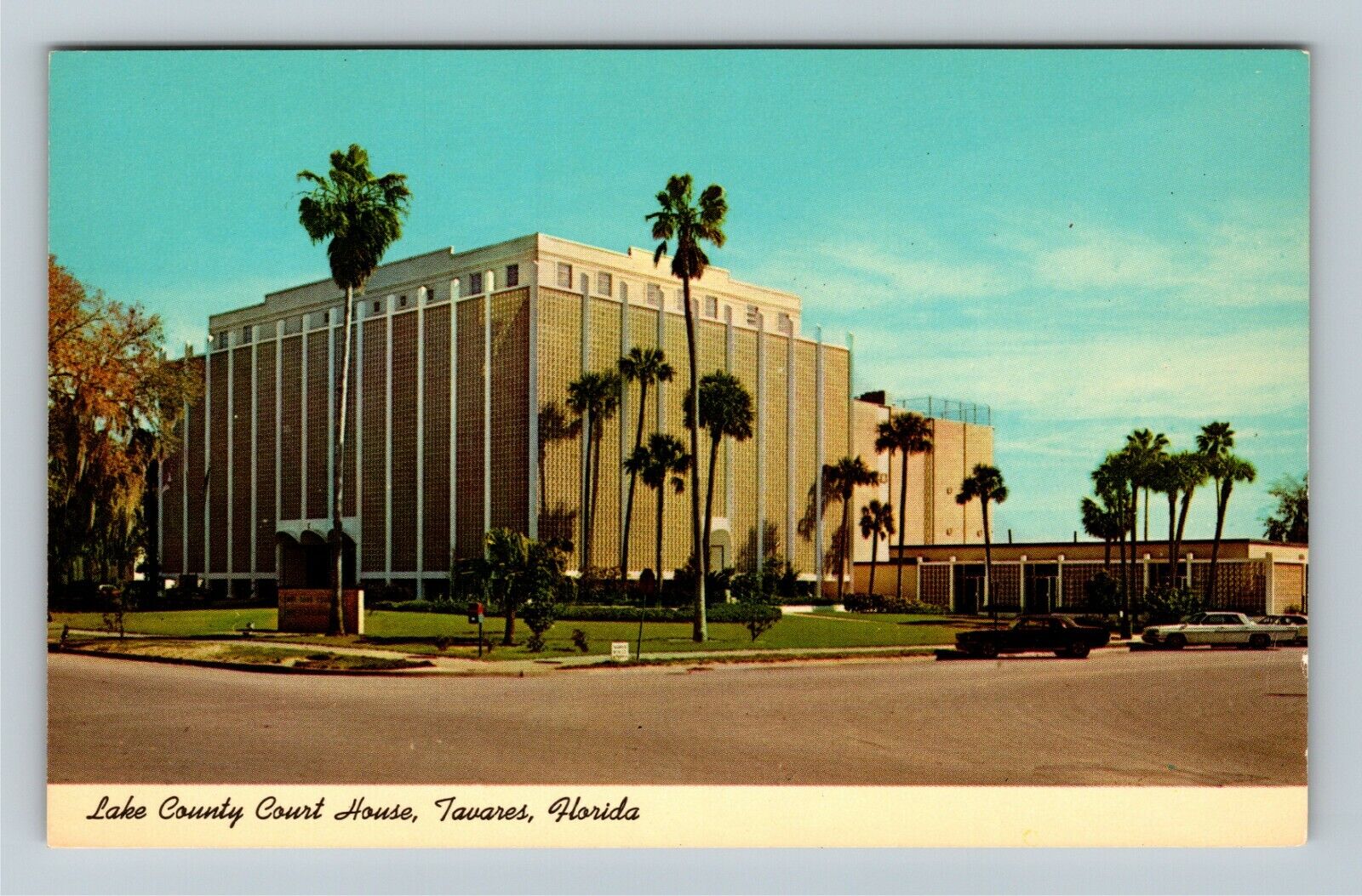 Tavares, FL-Florida, Lake County Court House Vintage Souvenir Postcard