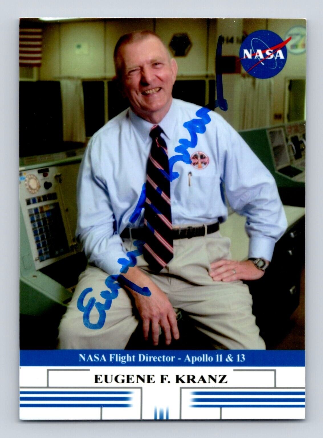 Eugene F. Kranz Authentic Autographed Signed NASA Flight Director Custom Card
