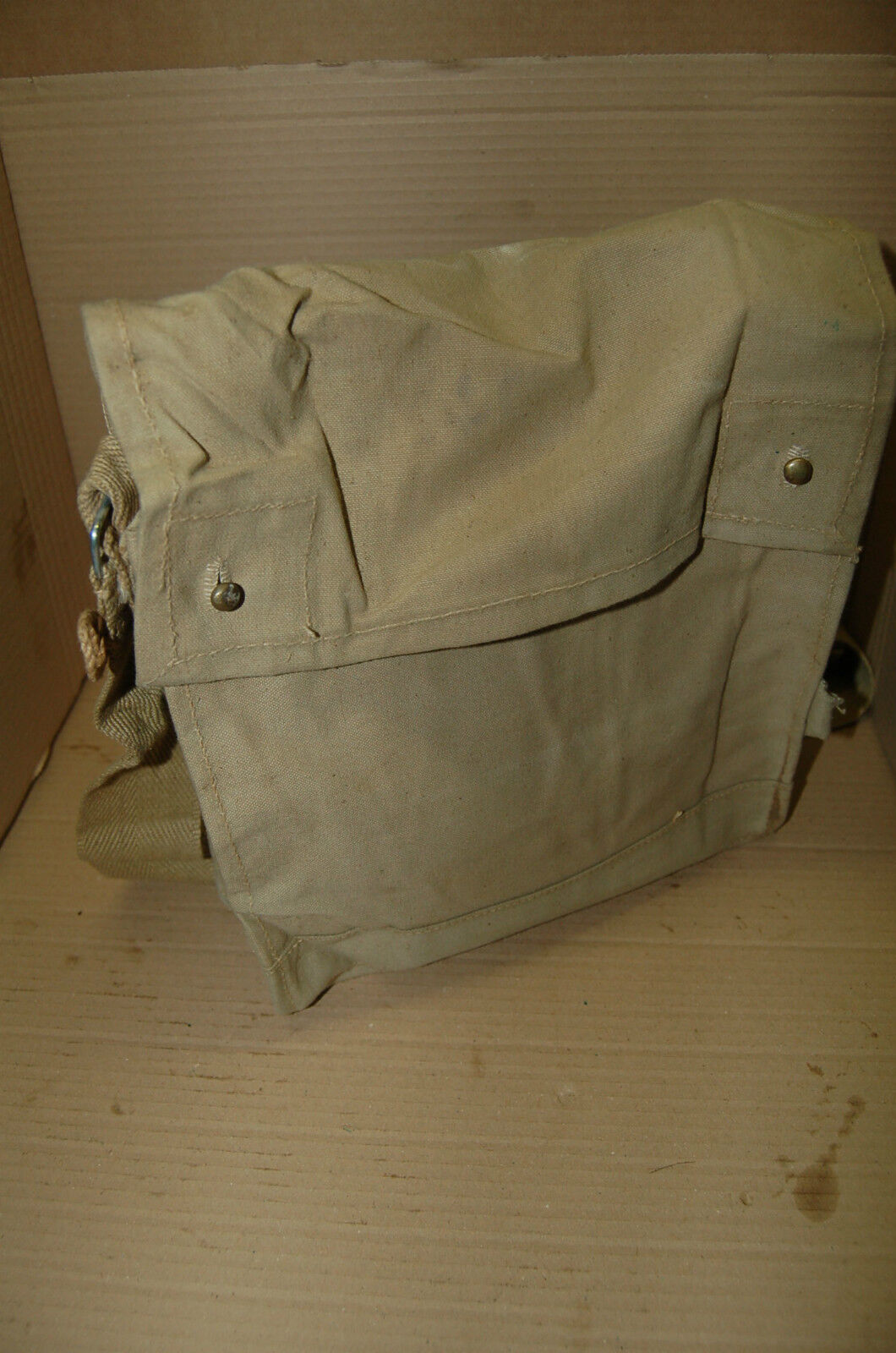 Original British WWII  Mint MKVII Gas Mask Bag Indiana Jones Vintage vtg