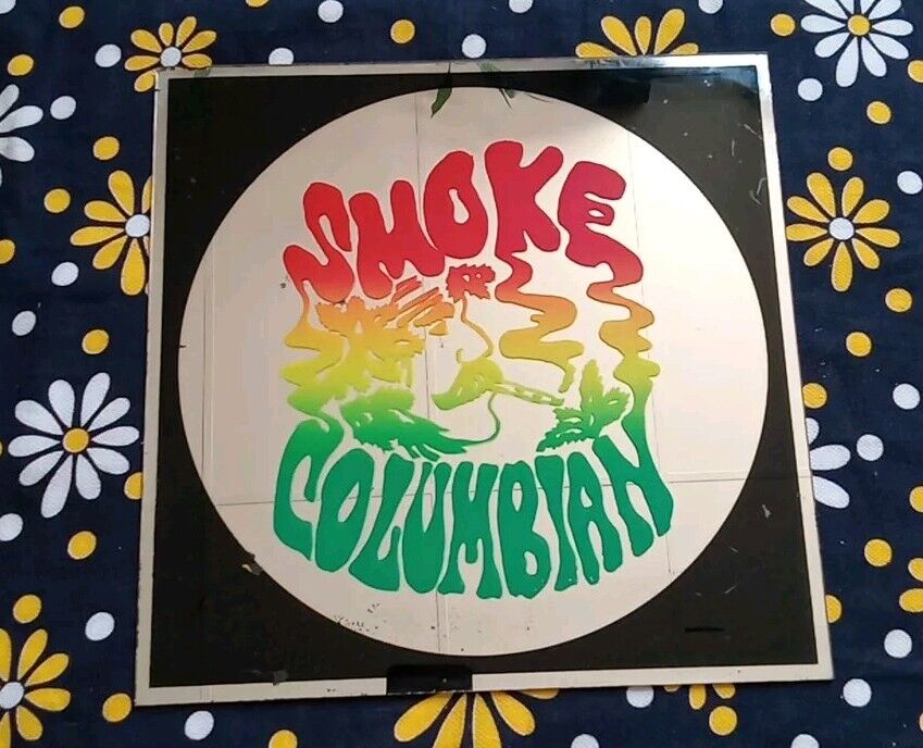 Vintage 1970's Smoke Columbian Carnival Mirror