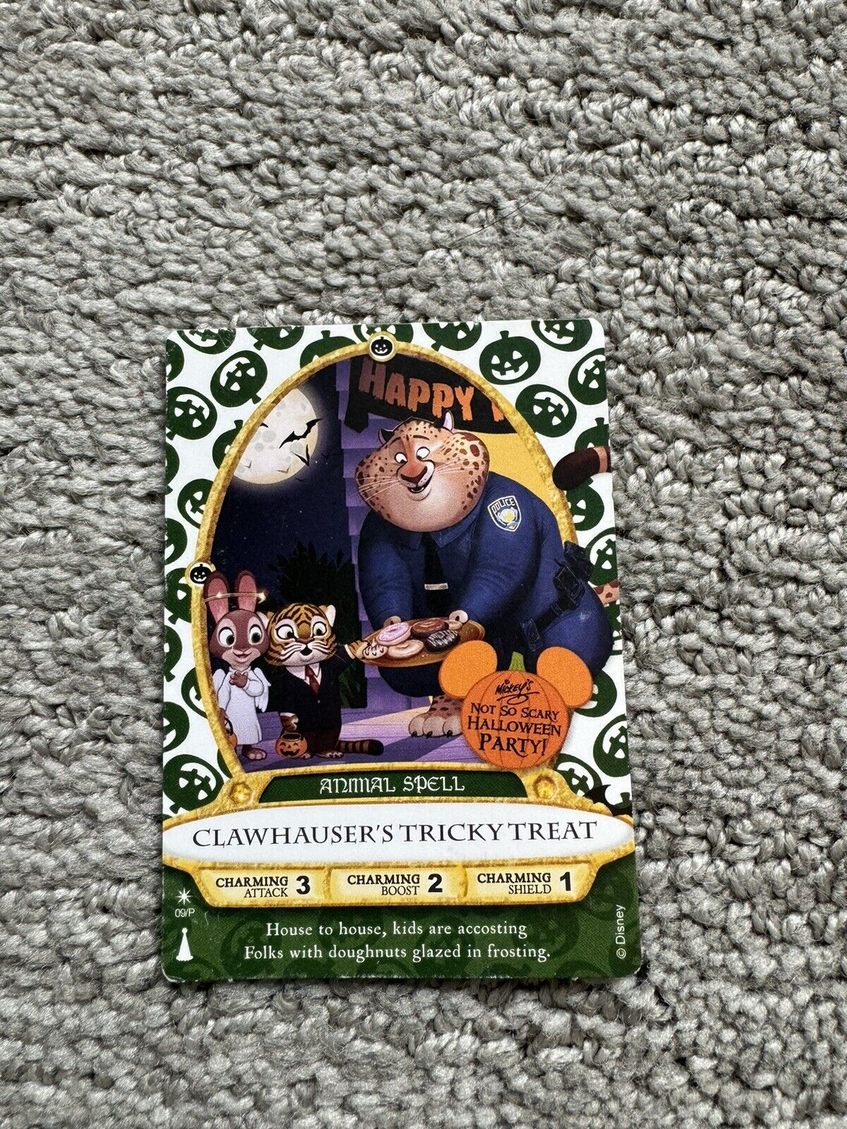 YAY RARE Disney Sorcerers of the Magic Kingdom Clawhauser’s Party Card #09P