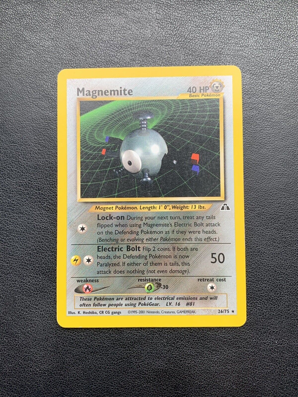 Pokemon Magnemite 26/75 Neo Discovery Rare - ENG - NEAR MINT