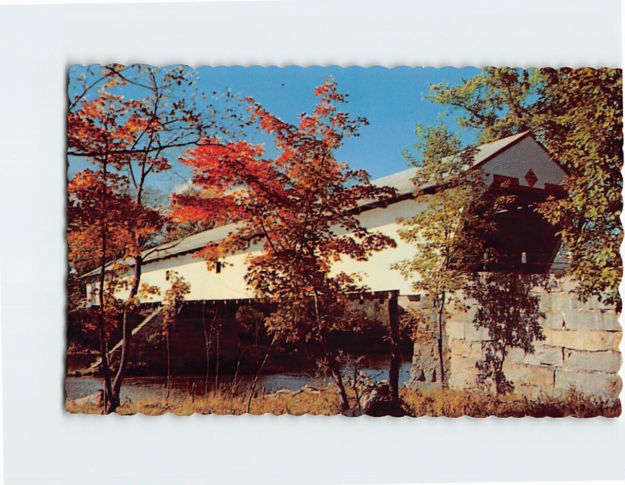 Postcard Covered Bridge Center Conway New Hampshire USA