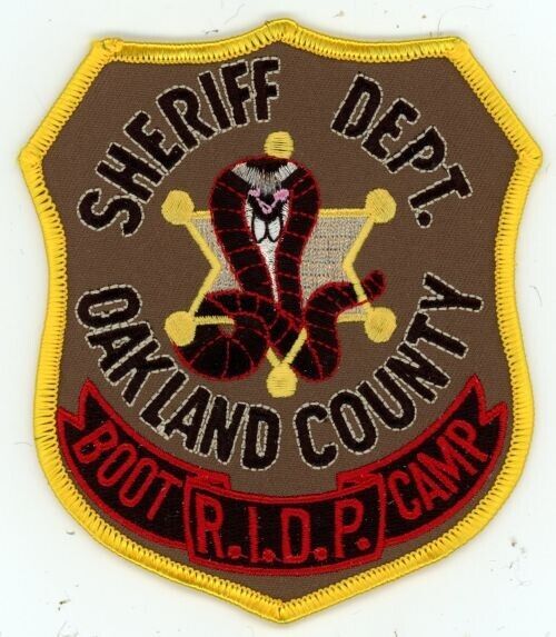 MICHIGAN MI OAKLAND COUNTY SHERIFF BOOT CAMP NICE SHOULDER PATCH POLICE
