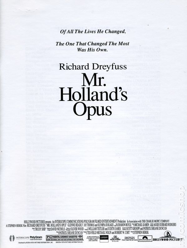 Mr. Holland\'s Opus Promotional Media Book KIT-01 NM 1996 Stock Image