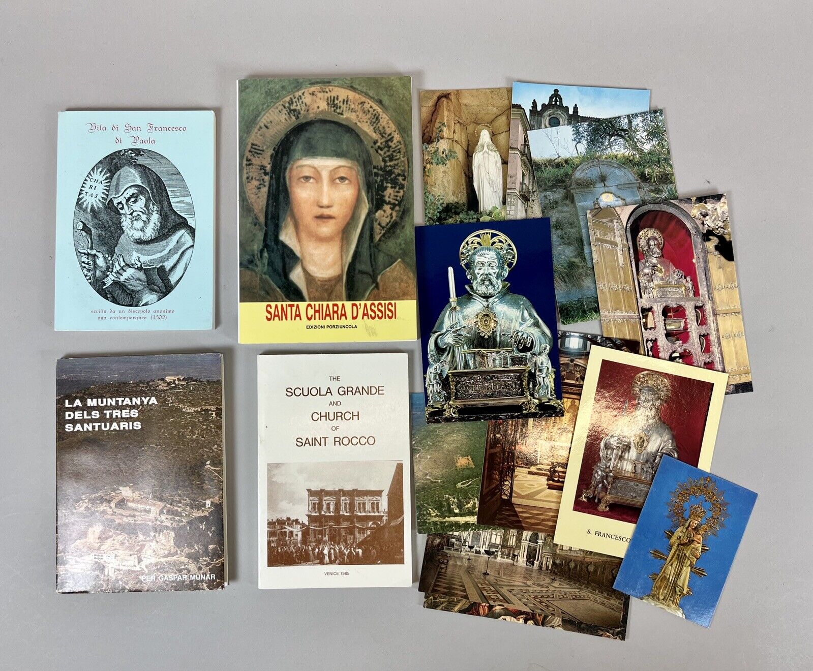 Lot Of 15 Postcard + Souvenir Booklets Italian Travel Art Architecture Saints