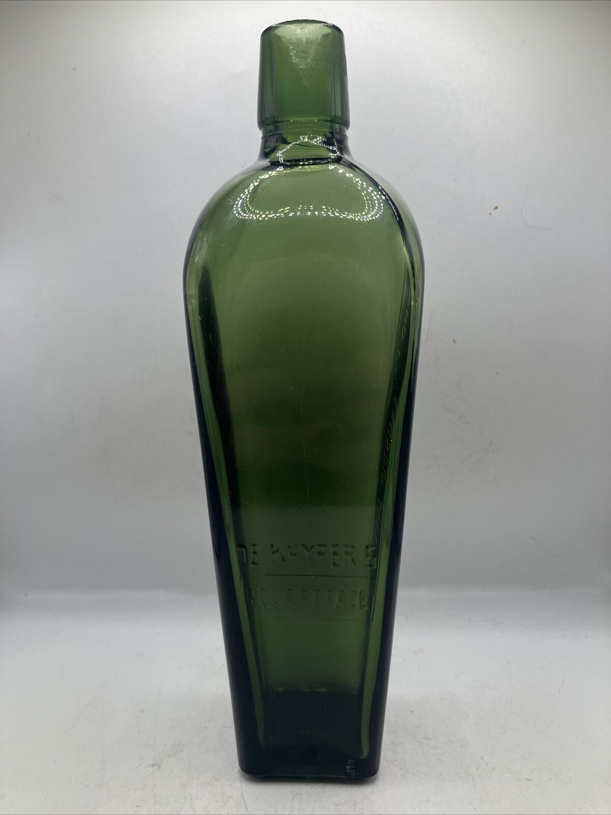 Old Green Glass De Kuypers Gin Bottle
